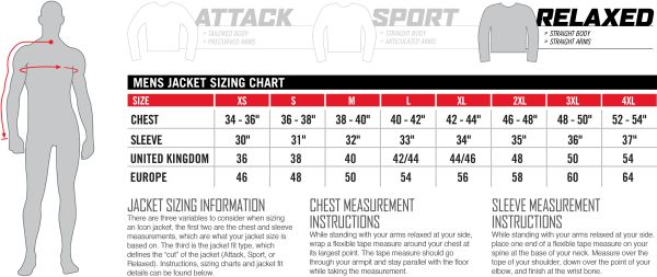 Size 54 2025 jacket measurements